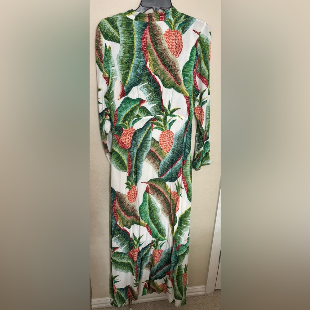 FARM Rio Tropical Print Long Sleeve Sundress Resort Wear - Picture 3 of 4